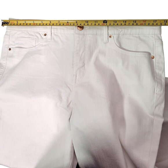 Ella Moss Women's Mid-Rise Straight Leg Ankle White Jeans Size 12 - Picture 10 of 11